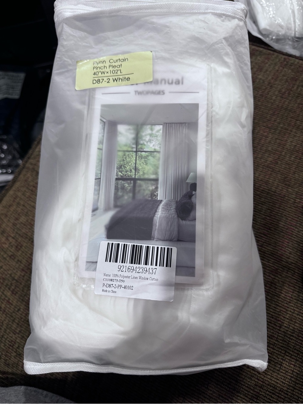 TwoPages Flynn Curtain Pinch Pleat 2 Curtains NIP White